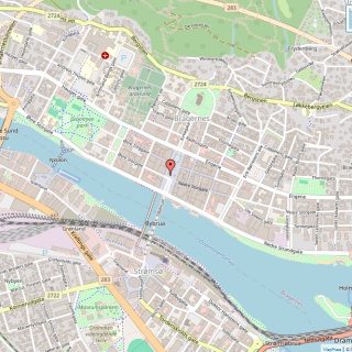 Veikart over Drammen