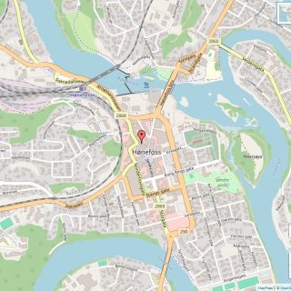 Veikart over Hønefoss