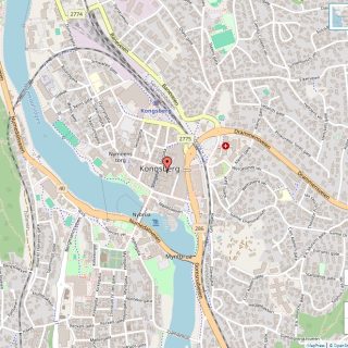 Veikart over Kongsberg