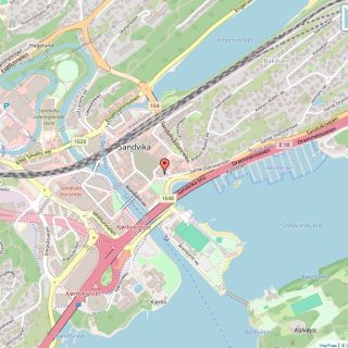 Veikart over Sandvika