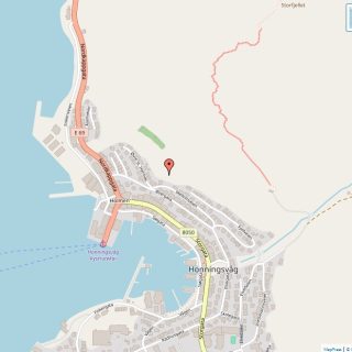 Veikart over Honningsvåg