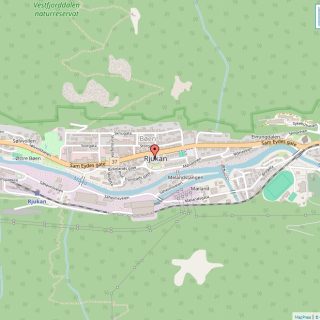 Veikart over Rjukan