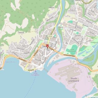 Veikart over Sauda